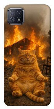 Чохол itsPrint Burning cat для Oppo A73 985188 фото