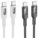 Дата кабель Hoco U120 Transparent explore intelligent power-off PD 60W Type-C to Type-C (1.2m) 00000066088_2 фото 1