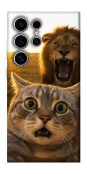 Чохол itsPrint Shocked cat and lion для Samsung Galaxy S25 Ultra 920237 фото