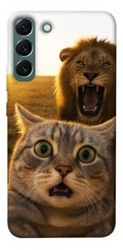 Чохол itsPrint Shocked cat and lion для Samsung Galaxy S22+ 919570 фото
