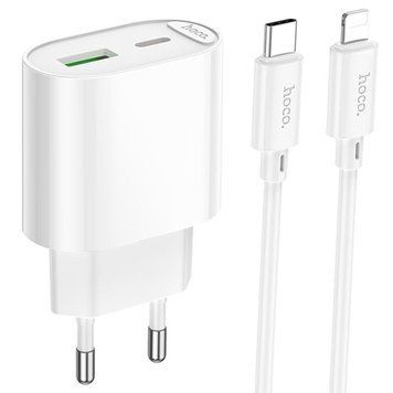 МЗП Hoco C109A Fighter PD20W (1USB-C) + кабель Type-C to Lightning 00000082836_1 фото