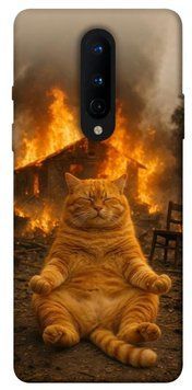 Чохол itsPrint Burning cat для OnePlus 8 985162 фото
