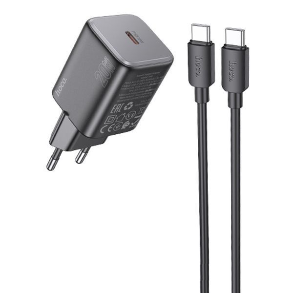 МЗП Hoco N40 Mighty PD20W (1USB-C) + кабель Type-C to Type-C 00000069108_1 фото