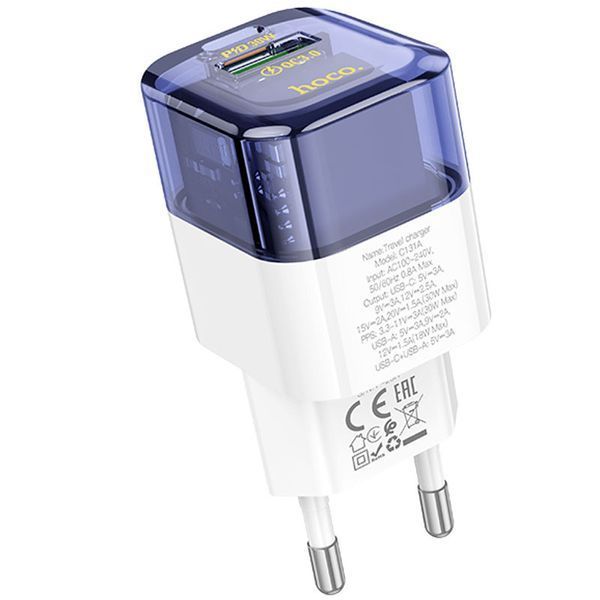МЗП Hoco C131A Platium PD30W+QC3.0 (1USB-A/1C) 00000067587_1 фото