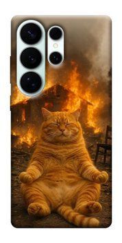Чохол itsPrint Burning cat для Samsung Galaxy S26 Ultra 991514 фото