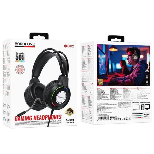 Накладні навушники Borofone BO112 Wave (3.5mm+USB/2m) 00000086452_1 фото